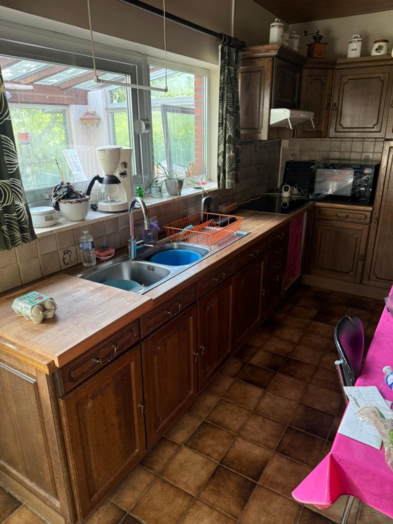 Complete keuken, Ophalen, Gebruikt, Bruin, Hoekkeuken