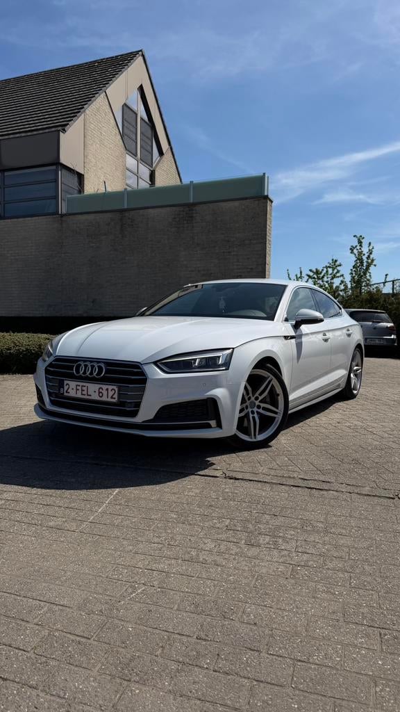 Audi A5 45 TFSI S-line – 252 pk, Auto's, Audi, 4 cilinders, Wit, Leder, Bedrijf