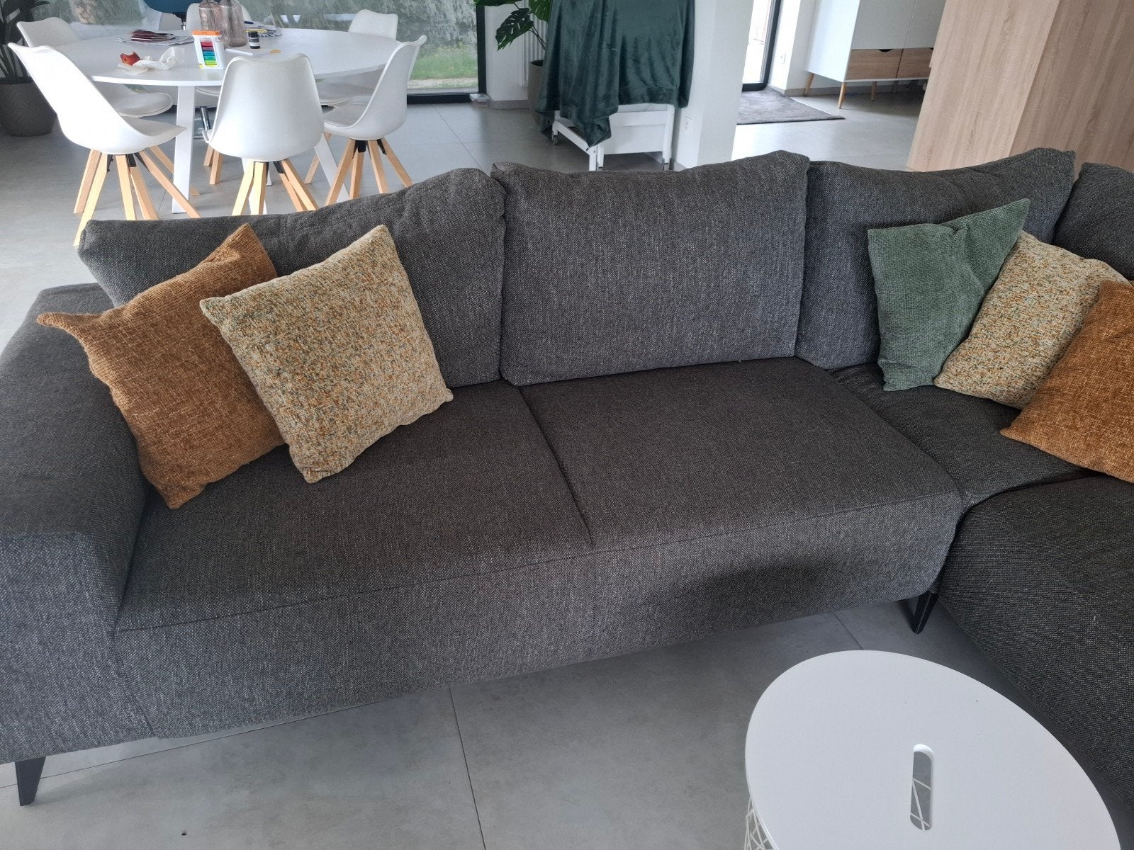 Grote hoeksalon 270cmx348x165, Huis en Inrichting, Zetels | Complete zithoeken, Ophalen, Stof