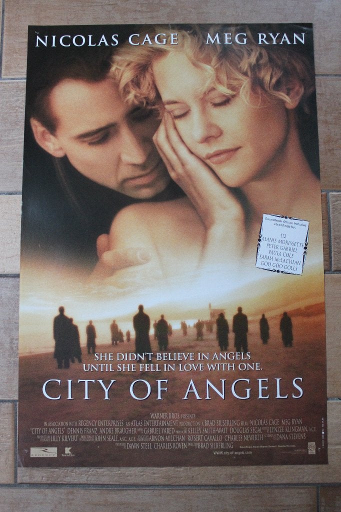 filmaffiche City Of Angels Nicolas Cage 1998 filmposter, Rechthoekig Staand, Ophalen of Verzenden, Zo goed als nieuw, A1 t/m A3