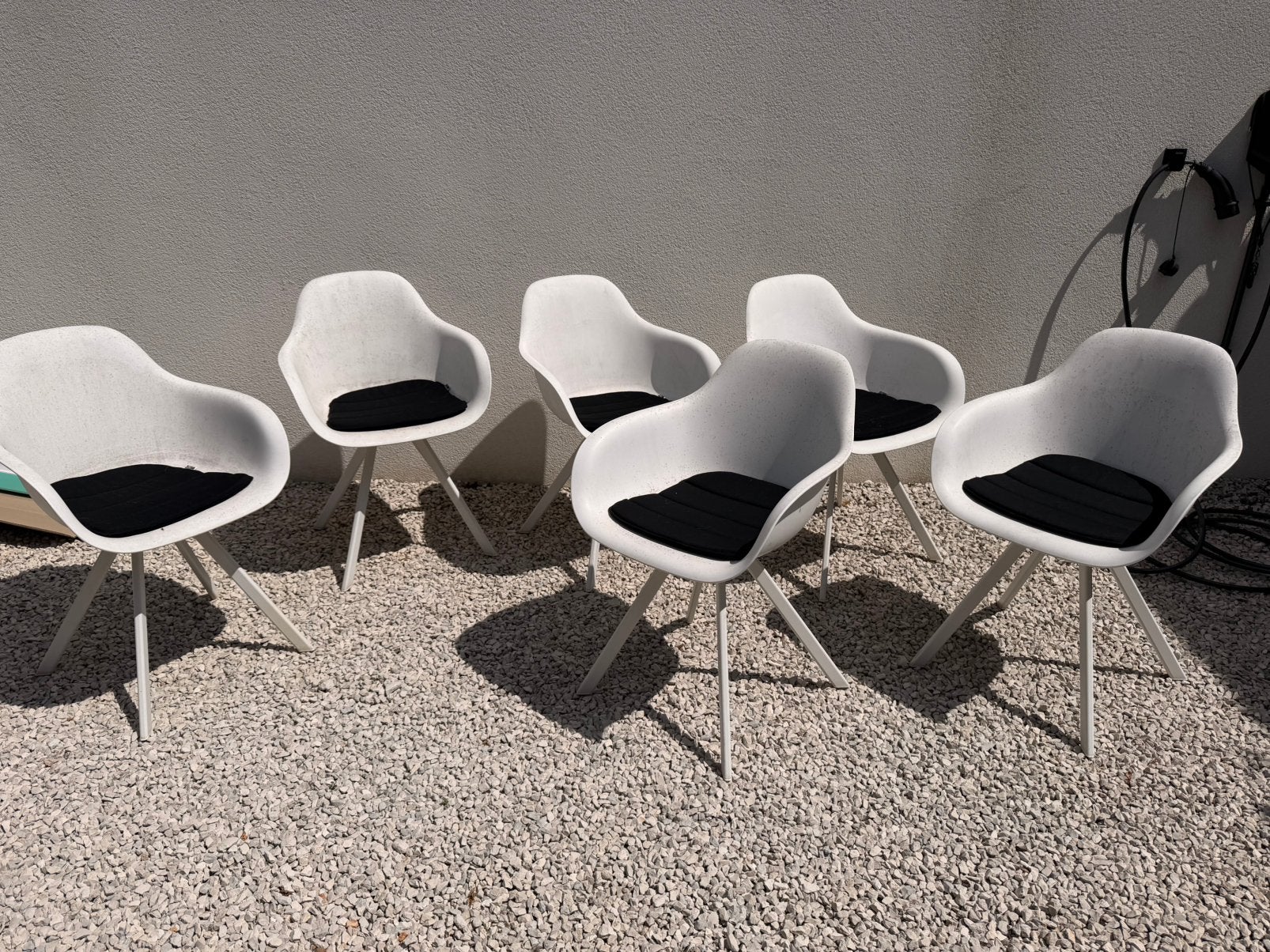 Lot de 6 chaises de jardin EXTERIOO, Enlèvement, Comme neuf