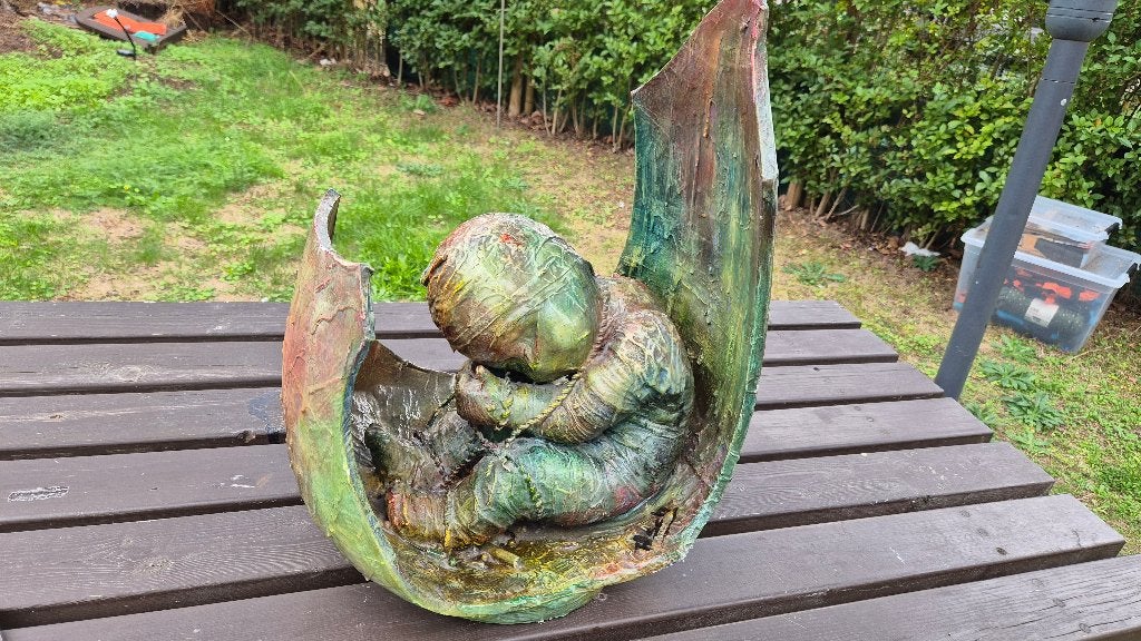 assemblage beeldhouwwerk geboorte, Antiek en Kunst, Ophalen