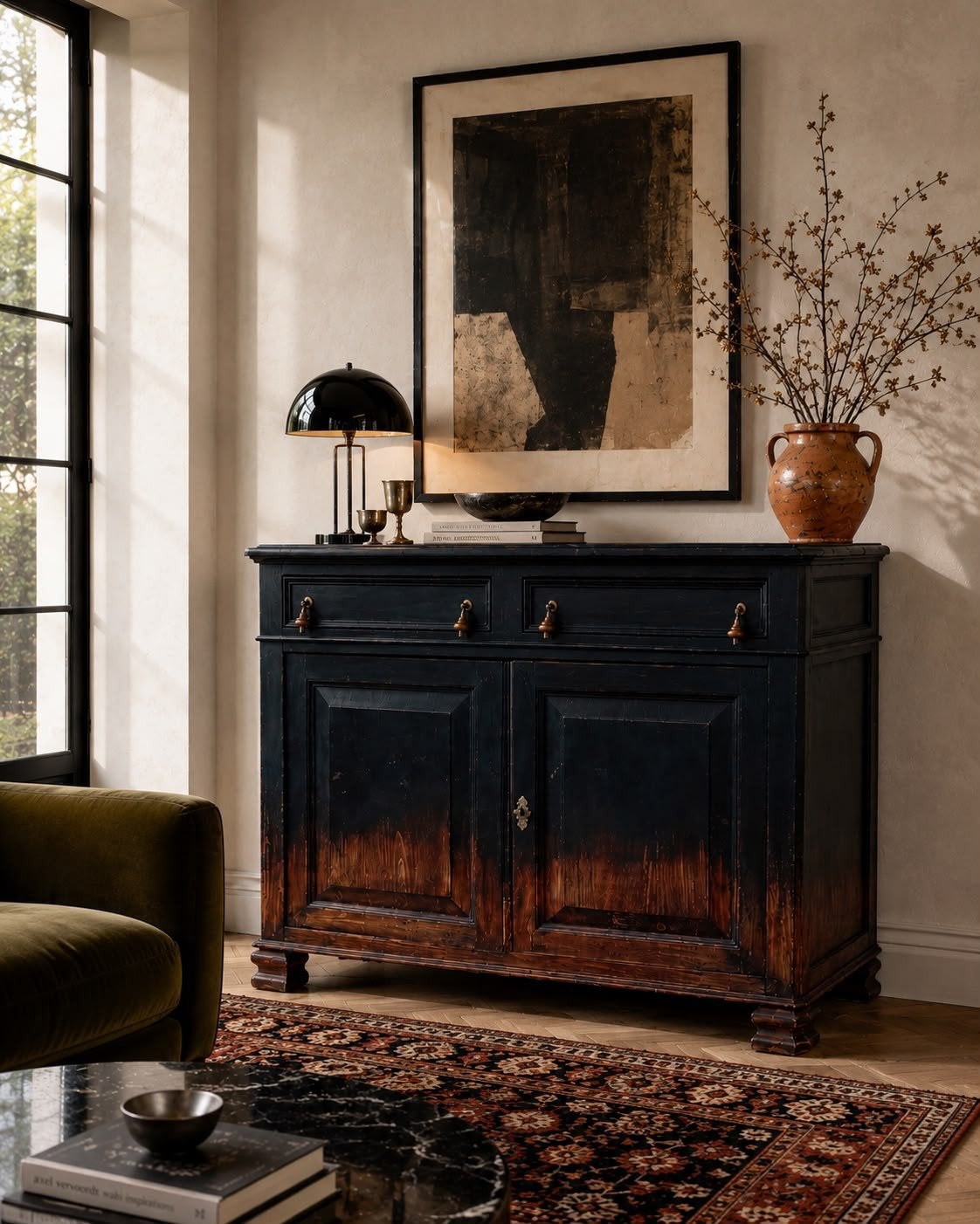 Stoere antieke meidenkast perfecte staat restyled, Ophalen