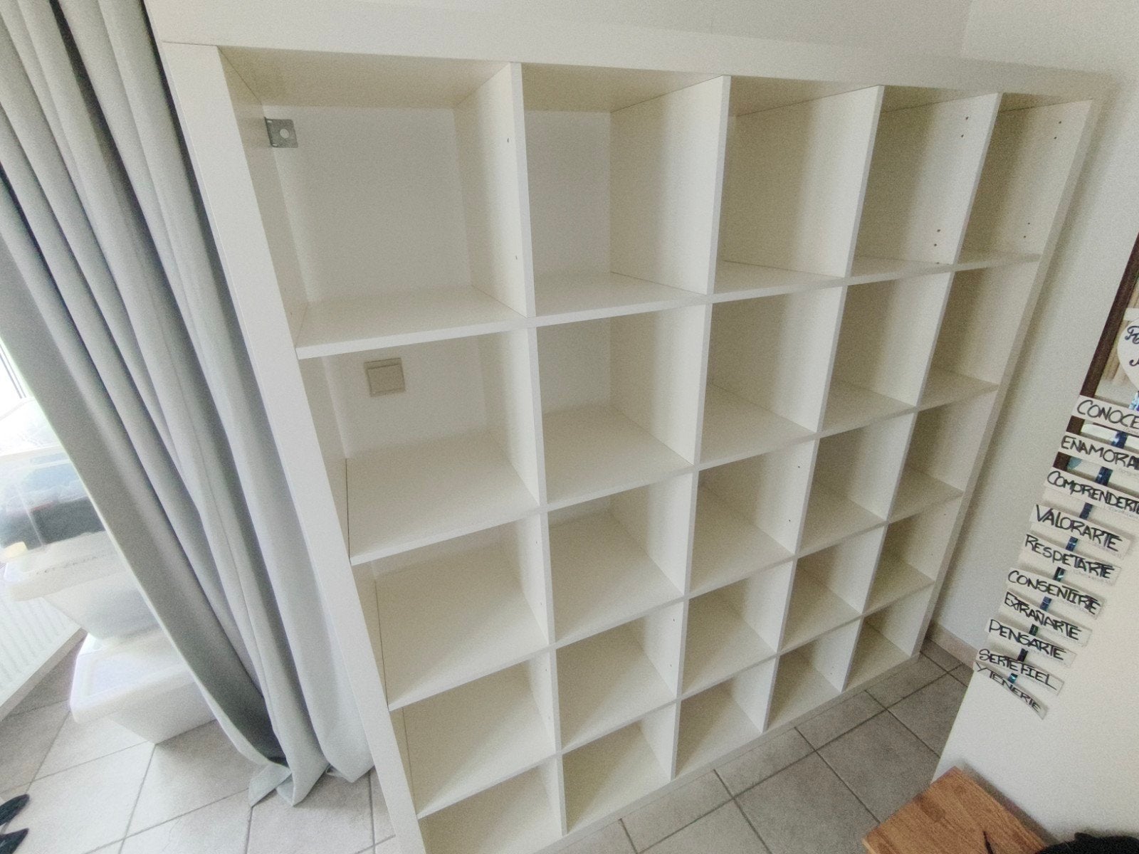 IKEA KALLAX [182x182cm] Vakkenkast Wit 5x5 + veel extra's, Ophalen, Gebruikt, 150 tot 200 cm, Met klep(pen)