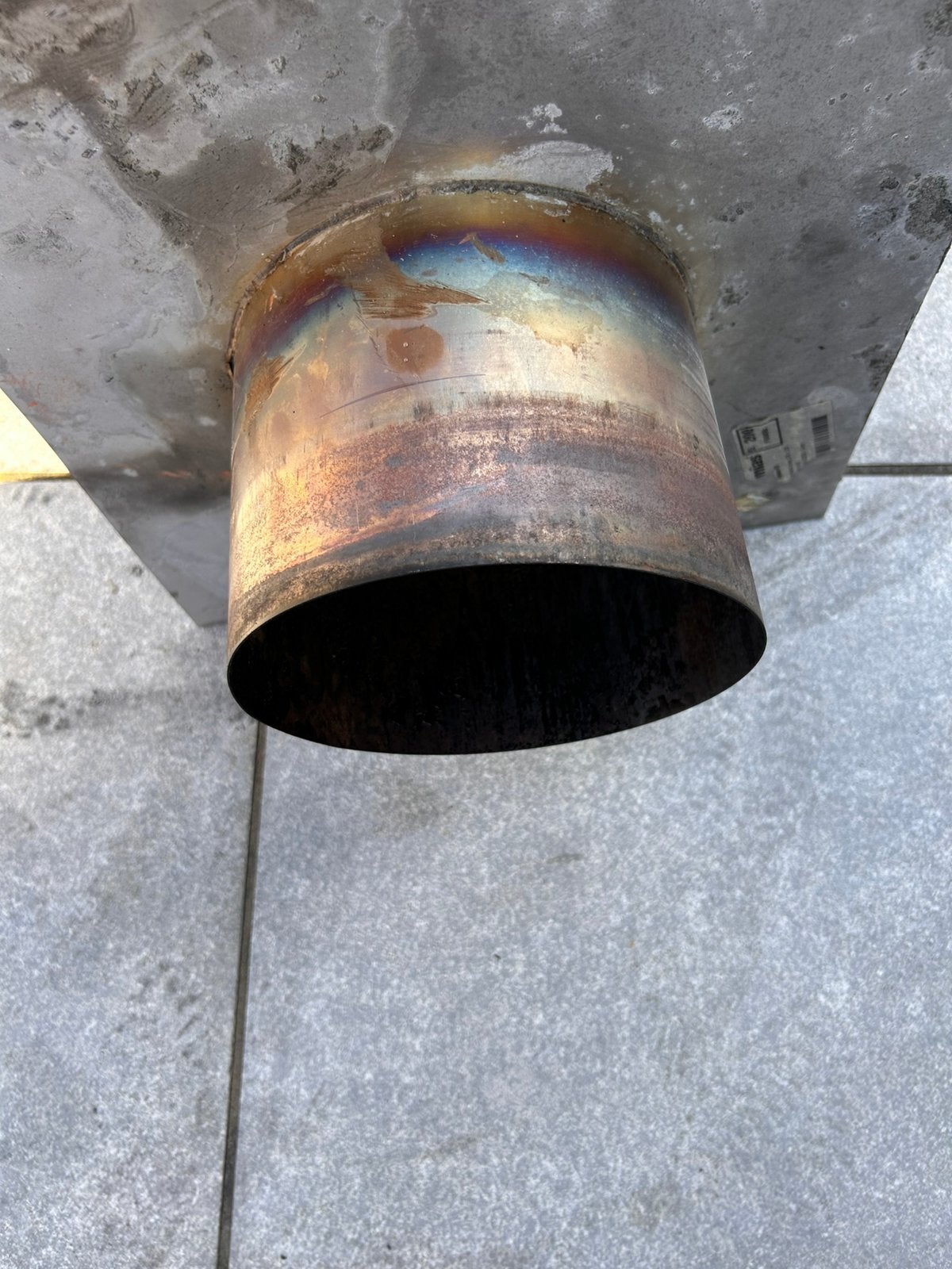 Verloopstuk schouwpot naar ronde inox buis, Huis en Inrichting, Kachels, Ophalen, Gebruikt, Overige brandstoffen, Inbouw