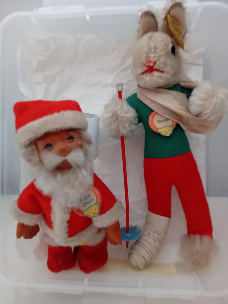 Steiff santa claus en knupfi, Ophalen of Verzenden, Steiff