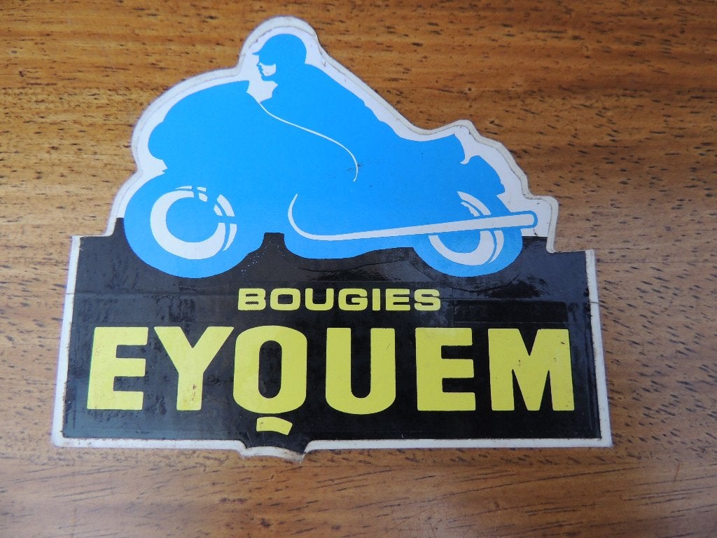 moto bougies eyquem sticker, Verzenden, Zo goed als nieuw