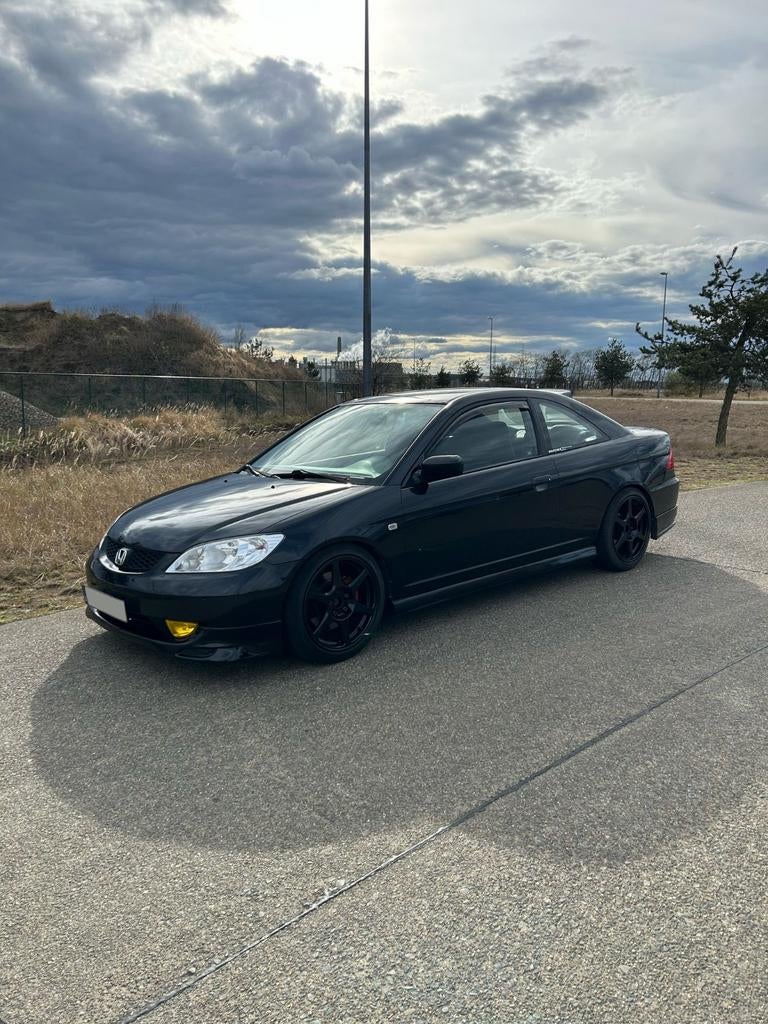 Honda Civic EM2 K20a2, Auto's, Voorwielaandrijving, Zwart, Zwart, Handgeschakeld