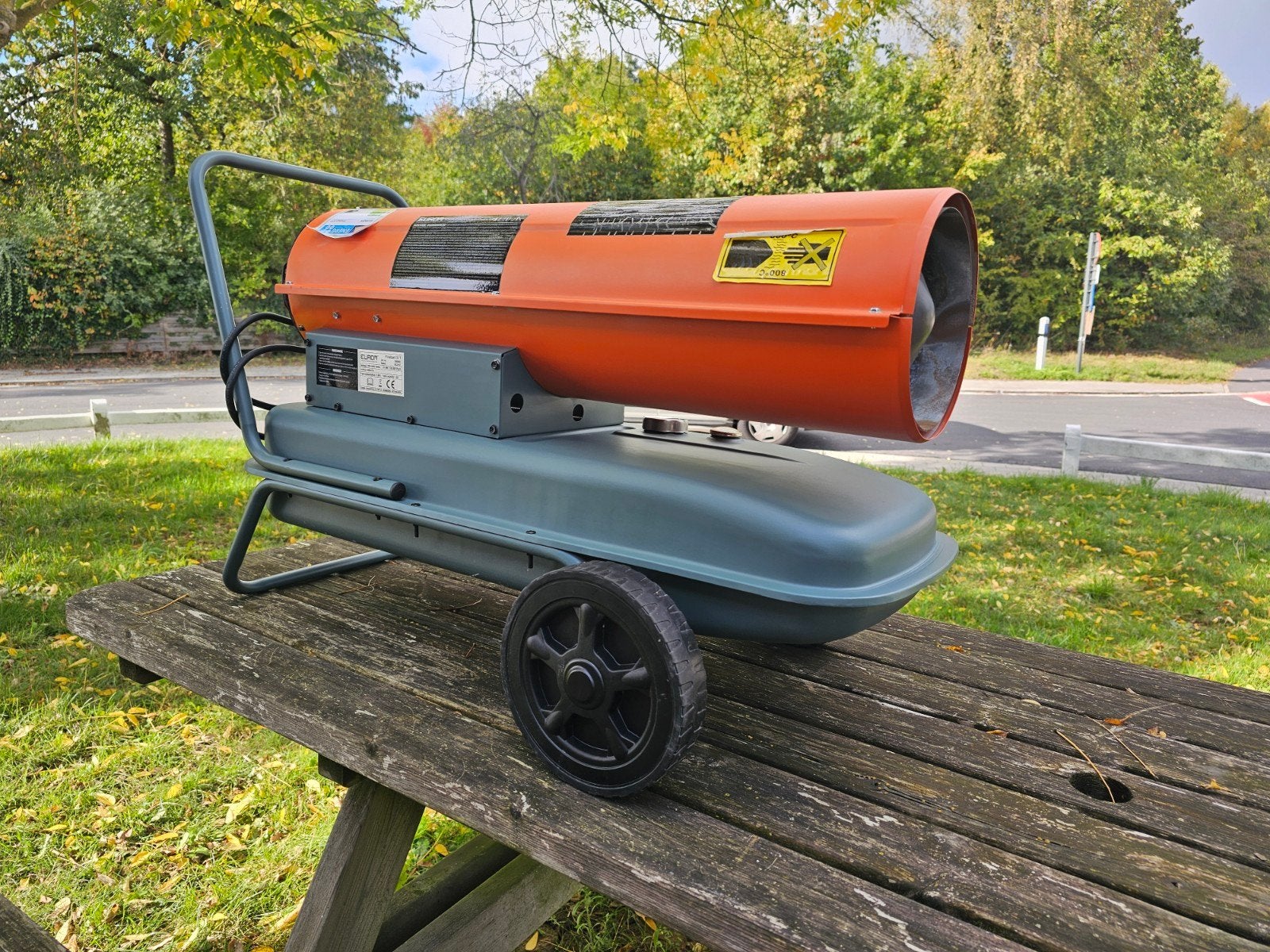 EUROM Fireball 37T heteluchtkanon, 30 tot 80 cm, 60 tot 150 cm, 800 watt of meer, Ophalen
