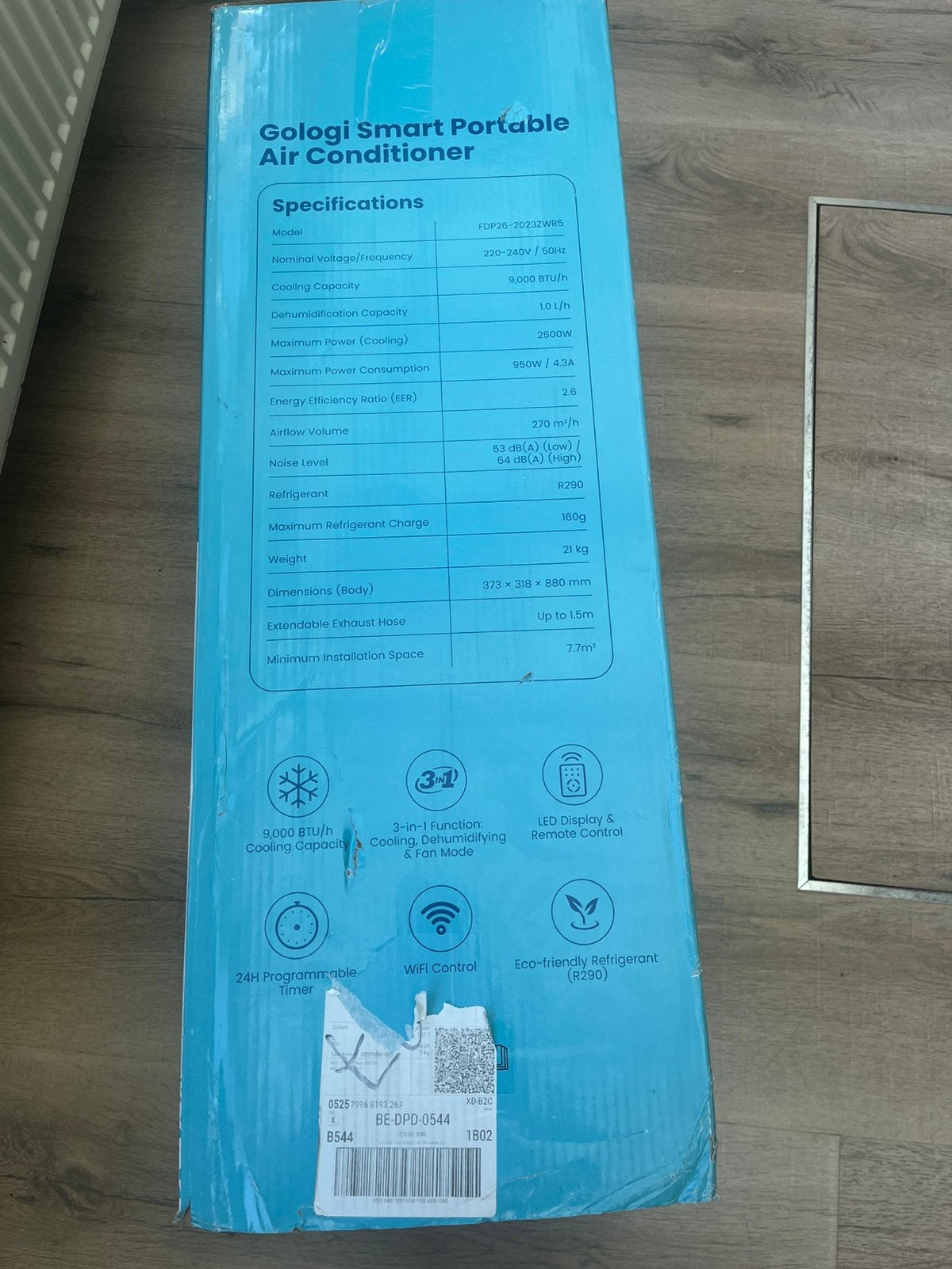 Climatiseur mobile, Electroménager, Comme neuf, Enlèvement, Télécommande, Climatiseur mobile