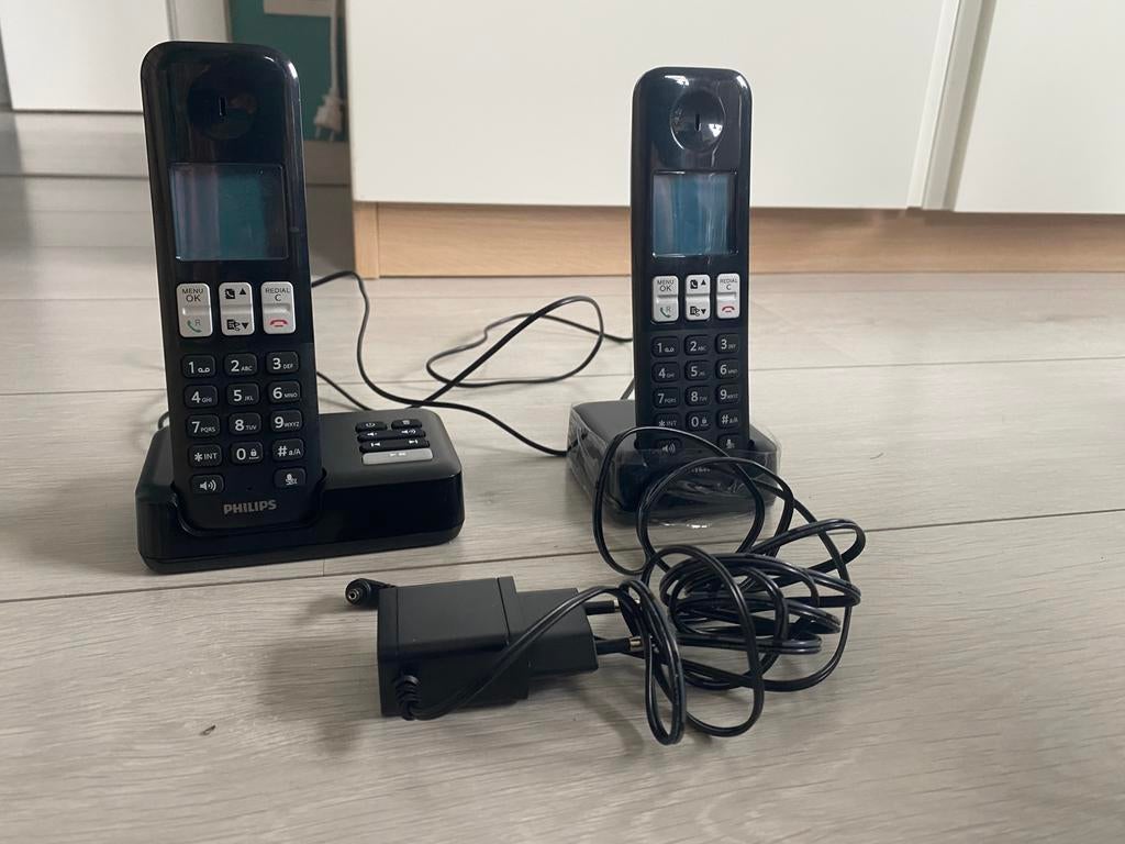 Philips draadloze telefoons, Telecommunicatie, Ophalen, Zo goed als nieuw, 2 handsets