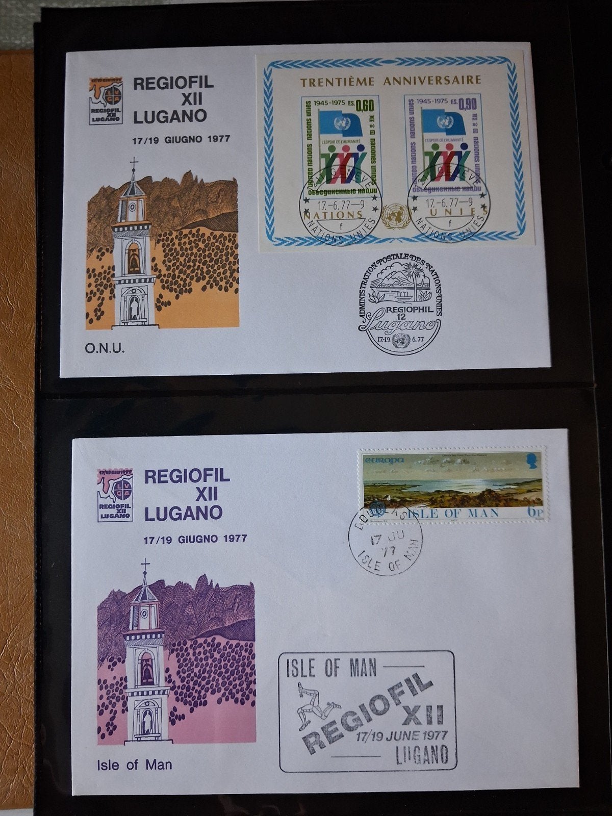 Regiofil Xll Lugano 7 FDC année 1977, Enlèvement ou Envoi, Affranchi