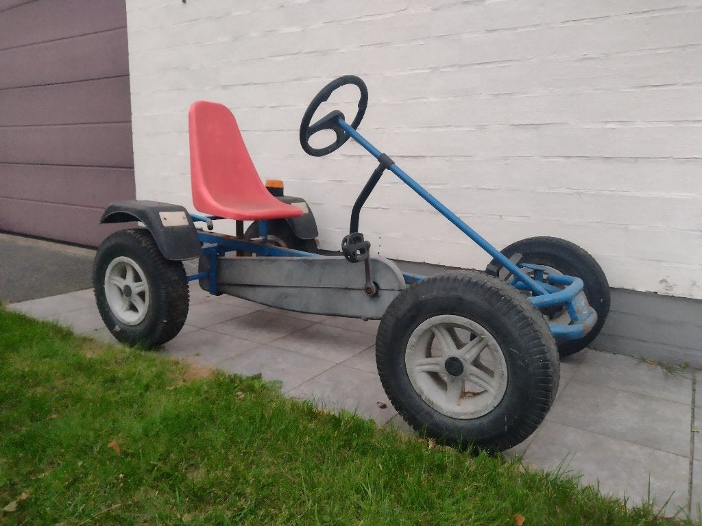 Stoere BERG Go-Kart / Skelter met Duozit & Aanhangwagen, Ophalen, Gebruikt, Berg, Duozit