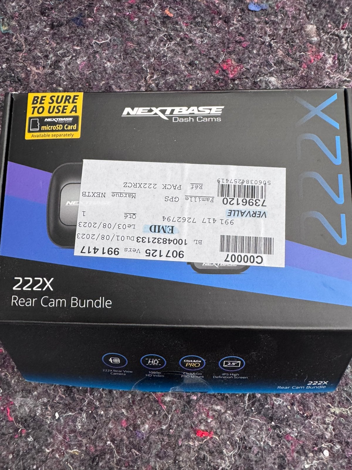 Pack Dashcam Avant et Arrière Nextbase 222X - Excellent état, Enlèvement, Comme neuf