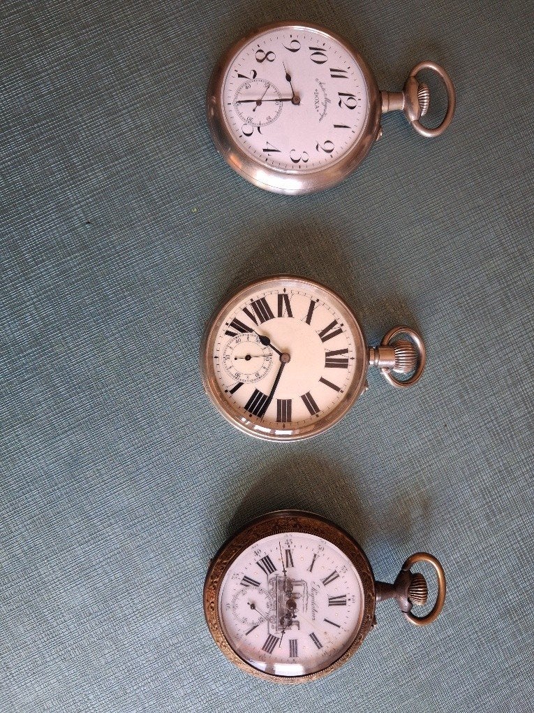 3 montres de poche de grands modèles, Envoi