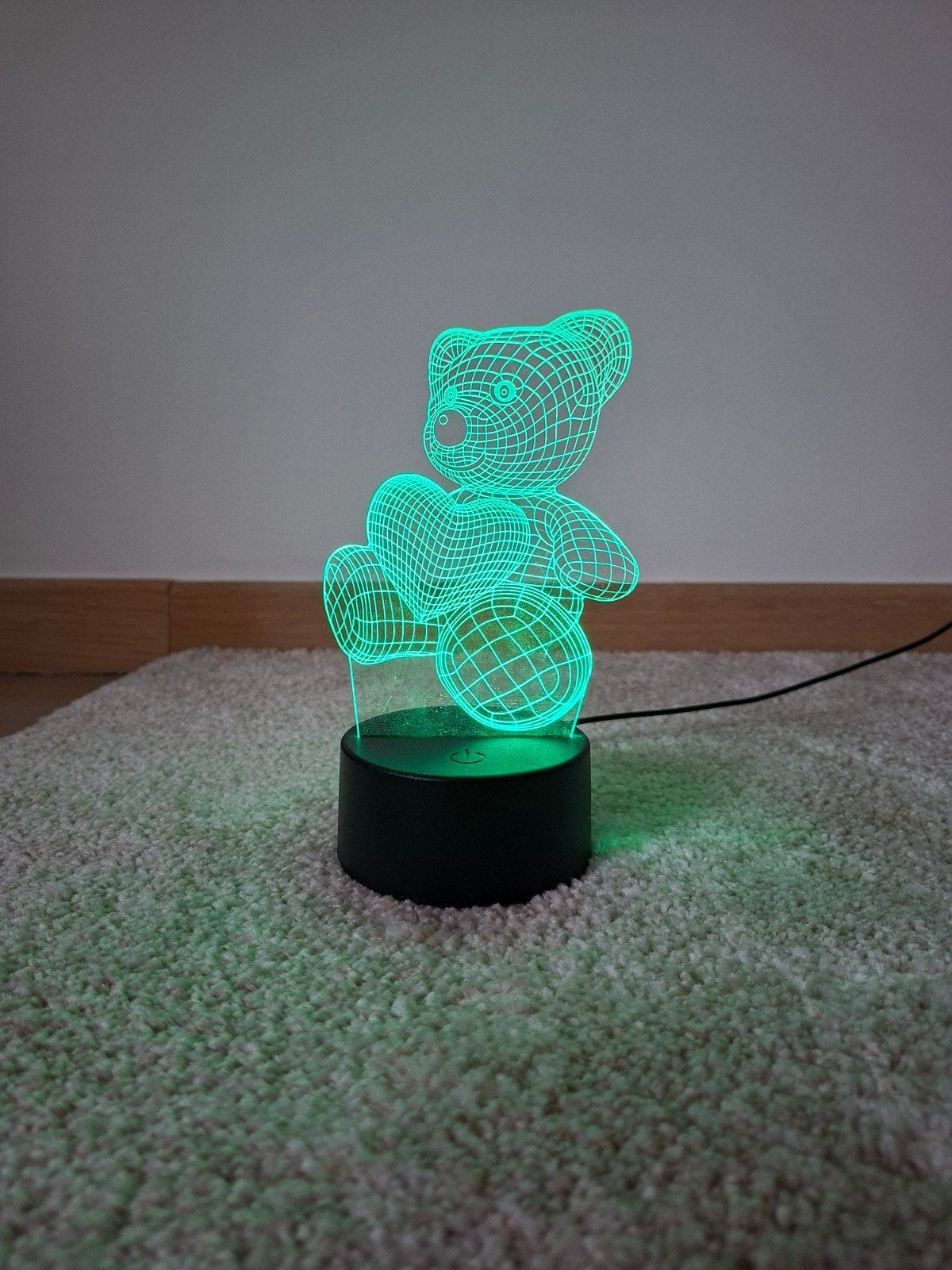 3D led lamp- beren nachtlampje, Ophalen, Overige materialen, Meerkleurig, Nieuw