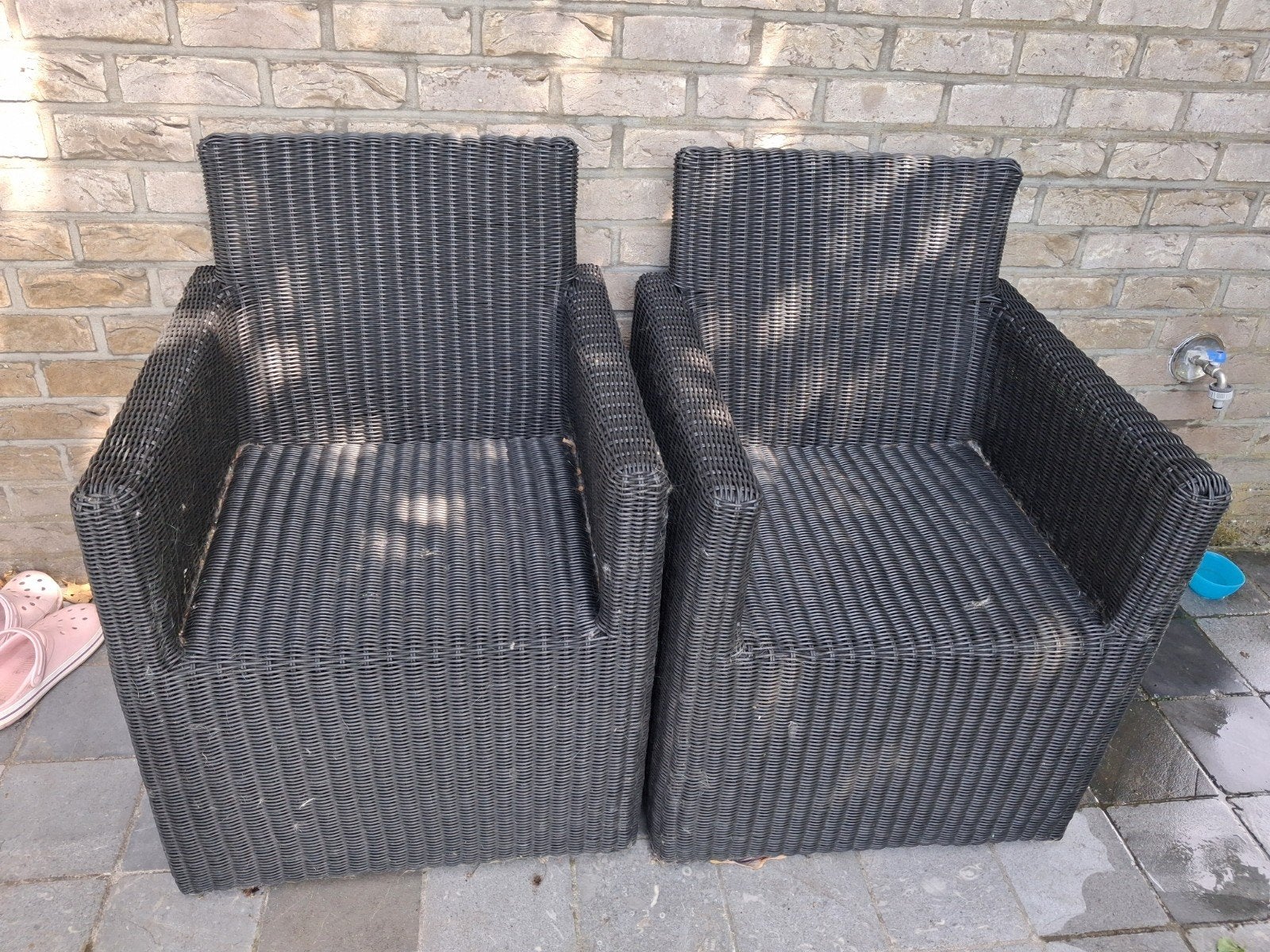 6 Bristol zeteltjes zwart., Enlèvement, Utilisé, Chaise, 6 places
