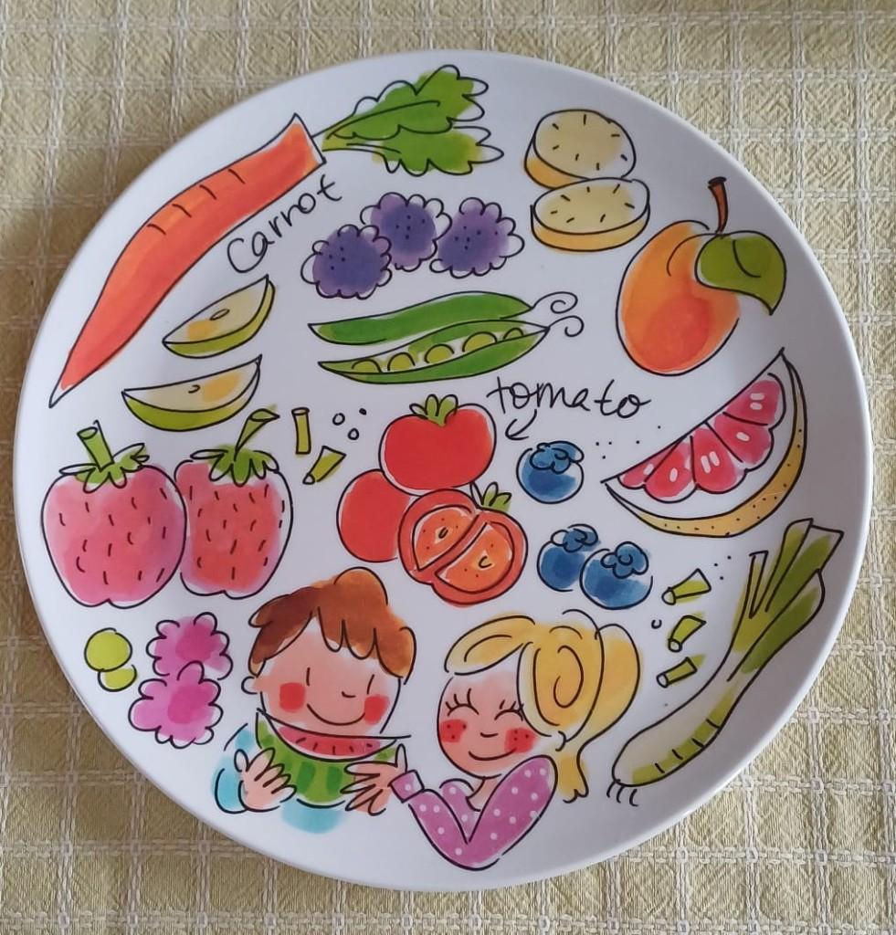 Decoratief eetbord in plastic voor kinderen, Ophalen, Overige materialen, Overige stijlen, Bord(en)