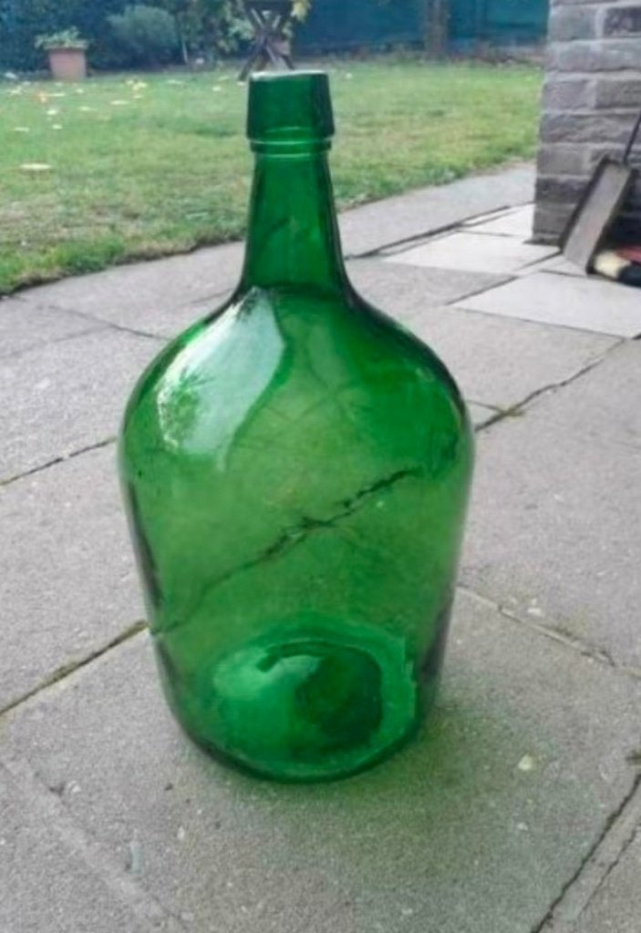 Groene glazen kruik van 5 liter, Maison & Meubles, Accessoires pour la Maison | Vases, Verre, Vert, Enlèvement, 36 cm