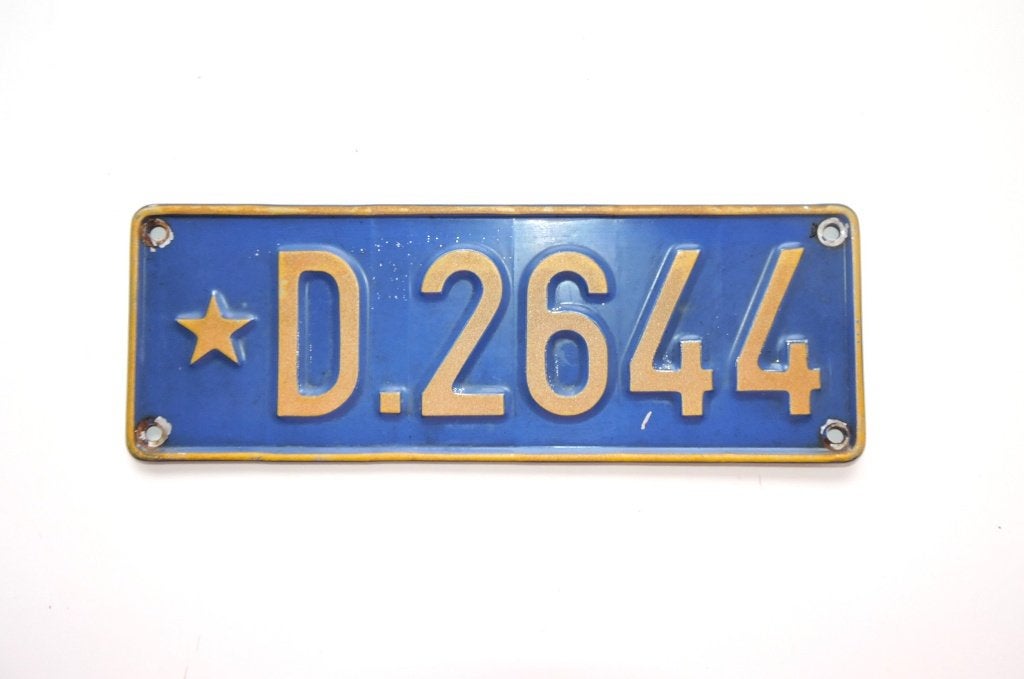 CONGO BELGE ancienne plaque immatriculation, Enlèvement ou Envoi