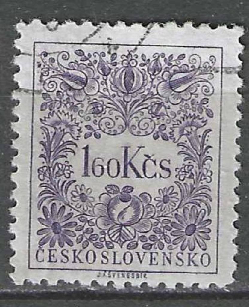 Tchécoslovaquie 1954 - Yvert 88TX - Timbre fiscal de ty (ST), Timbres & Monnaies, Timbres | Europe | Autre, Envoi, Affranchi