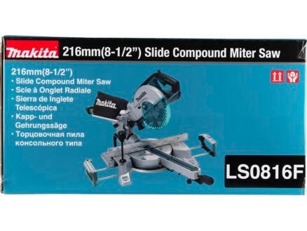 Makita LS0816F Radiaal afkort- en verstekzaag - 1200W - 216m, Doe-het-zelf en Bouw, Ophalen, Makita Europe N.V., Jan-Baptist Vinkstraat 2, 3070 Kortenberg, België