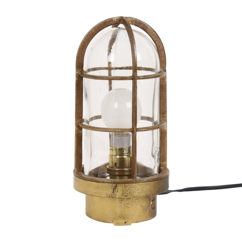 Oude Industriële Messing Scheepslamp Kooilamp Rotterdam, Antiek en Kunst, Ophalen of Verzenden