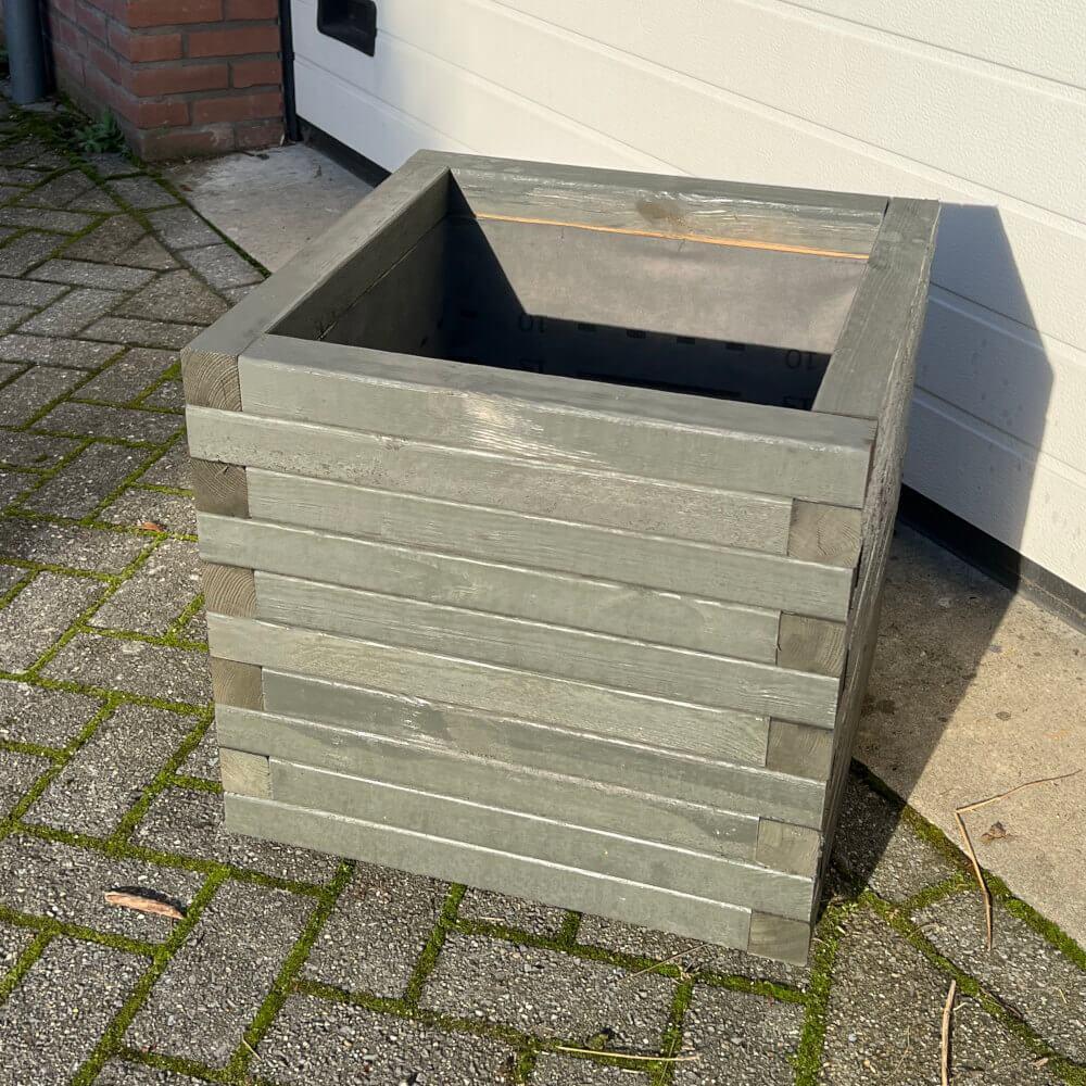 Vierkante plantenbak van hout voor boom - maat 50x50x50, Verzenden, Minder dan 60 cm, Vierkant, Nieuw