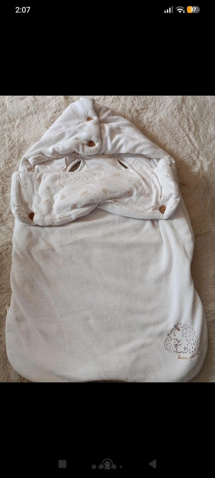 nid d'ange cosy, Blanc, Gigoteuse ou Couverture d'emmaillotage, Enlèvement, Utilisé