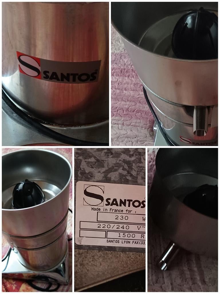 Mon 🥸 Extracteur de Jus 🧋 SANTOS 29 ? Inox ?, Enlèvement, Utilisé, Électrique, Presse-agrumes