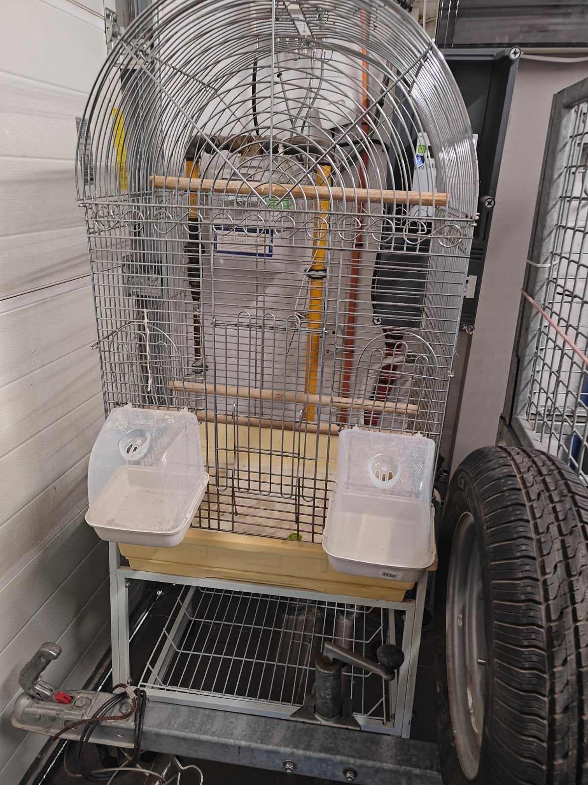 cage oiseau perroquet, Enlèvement ou Envoi, Utilisé, Métal, Cage à oiseaux
