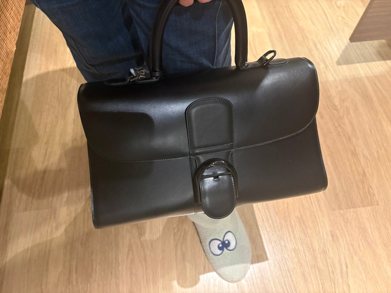 Delvaux east west brilliant, Handtassen en Accessoires, Verzenden, Zwart, Zo goed als nieuw, Leer