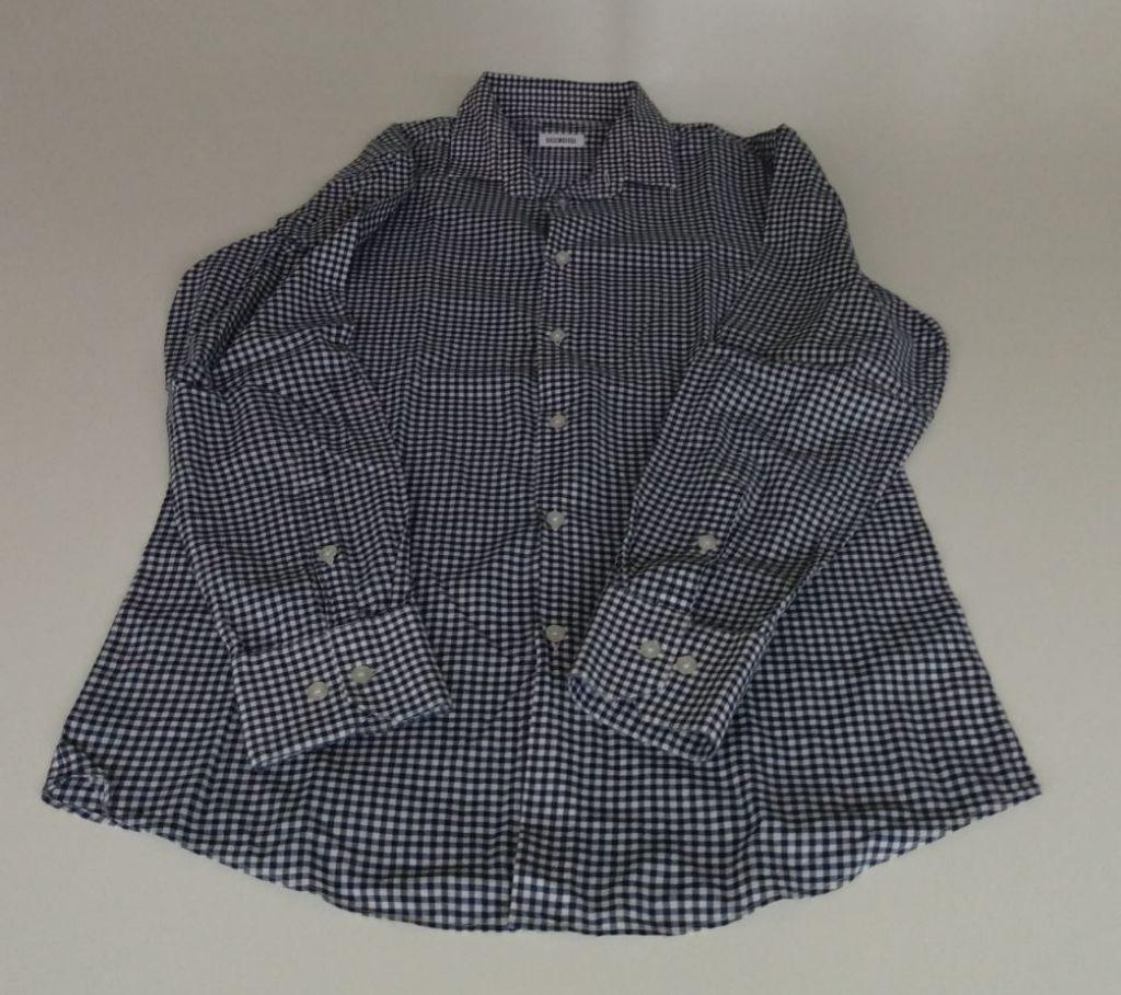 Bikkembergs - Blauw-wit ruitjes hemd lange mouwen - Maat 41, Vêtements | Hommes, Tour de cou 41/42 (L), Enlèvement ou Envoi, Comme neuf
