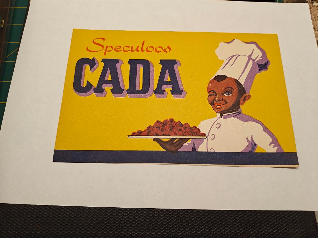 Oud drukwerk speculaas CADA vintage, Verzamelen, Gebruikt, Ophalen of Verzenden, Voor 1940, Prent