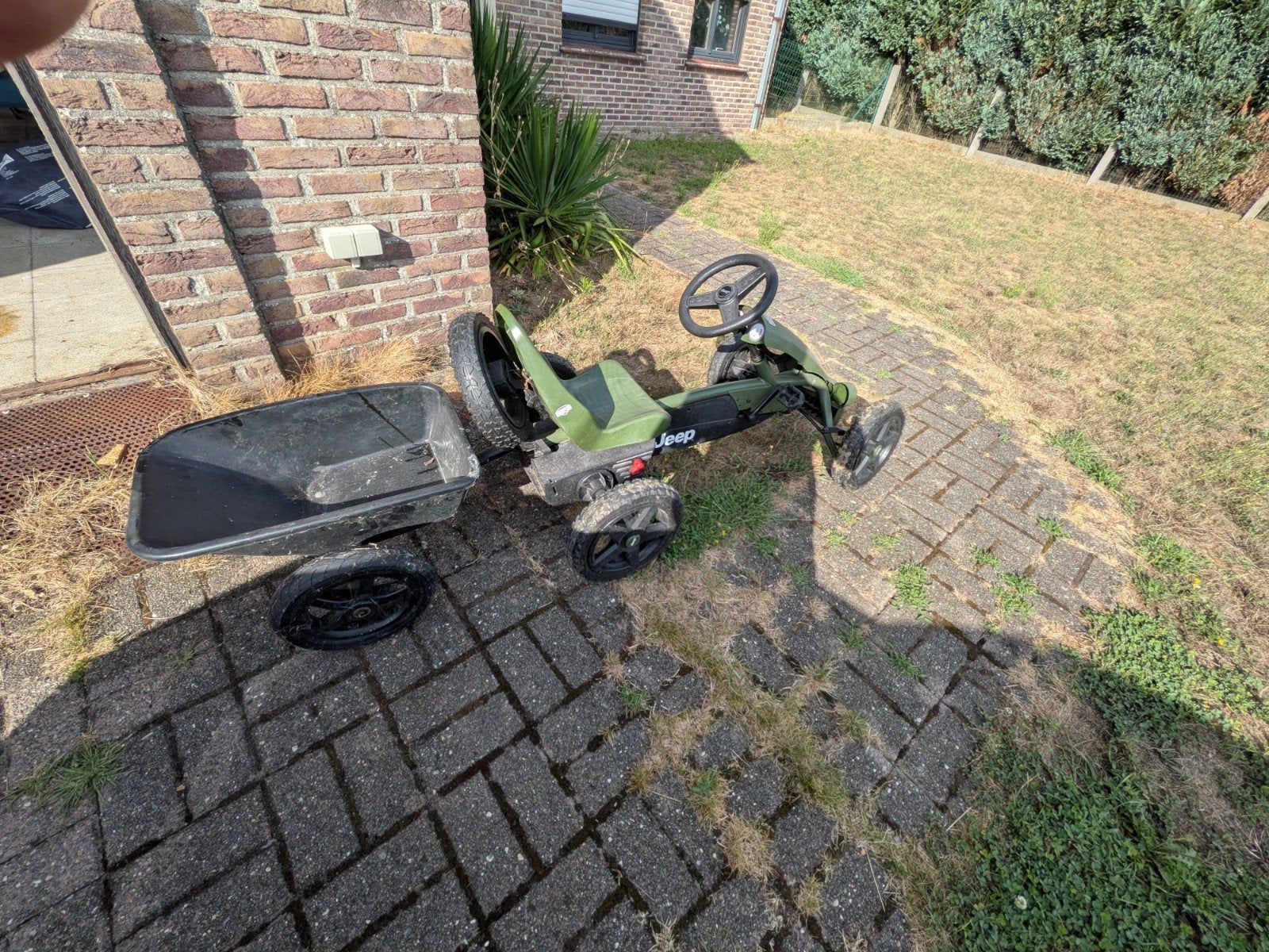 Berg 'jeep' gocart met aanhangwagen, Fietsen en Brommers, Fietsaccessoires | Aanhangwagens en Karren, Ophalen, Gebruikt, Minder dan 20 kg