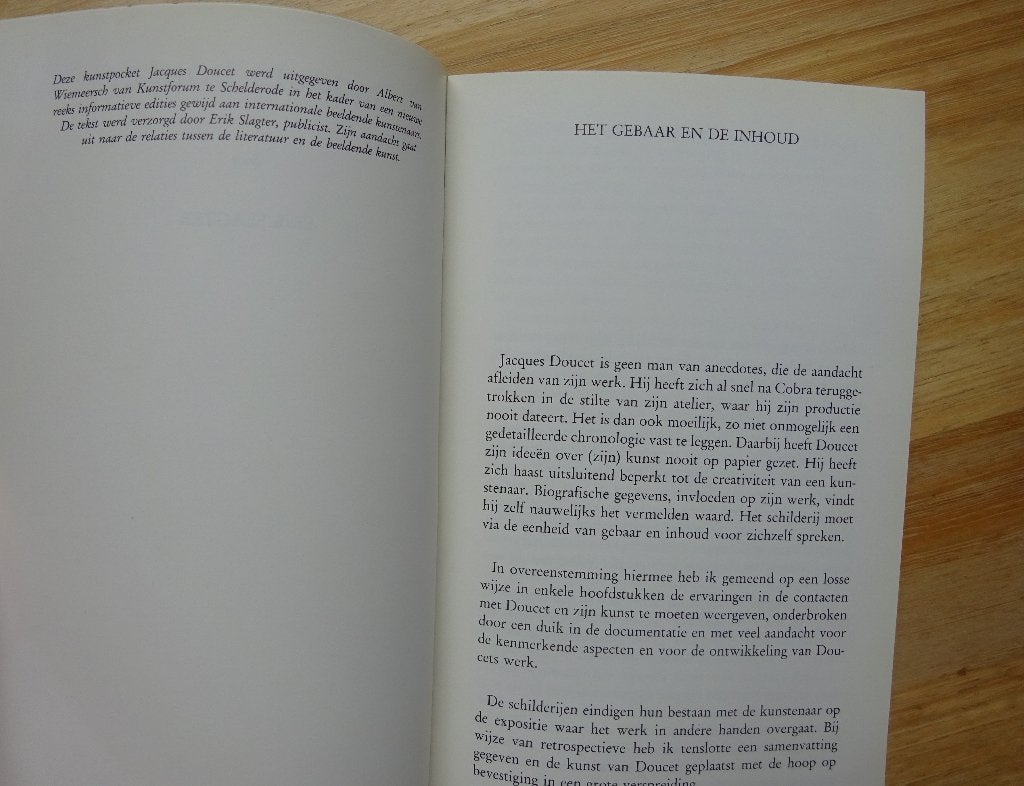 Doucet, monografie Kunstpocket, 1982, Gelezen, Ophalen of Verzenden, Erik Slagter, Schilder- en Tekenkunst