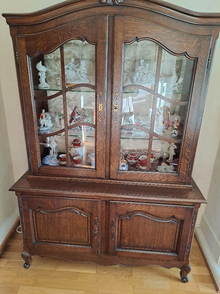 eetplaats 2x dressoir kast tafel 6 stoelen, Enlèvement, Comme neuf