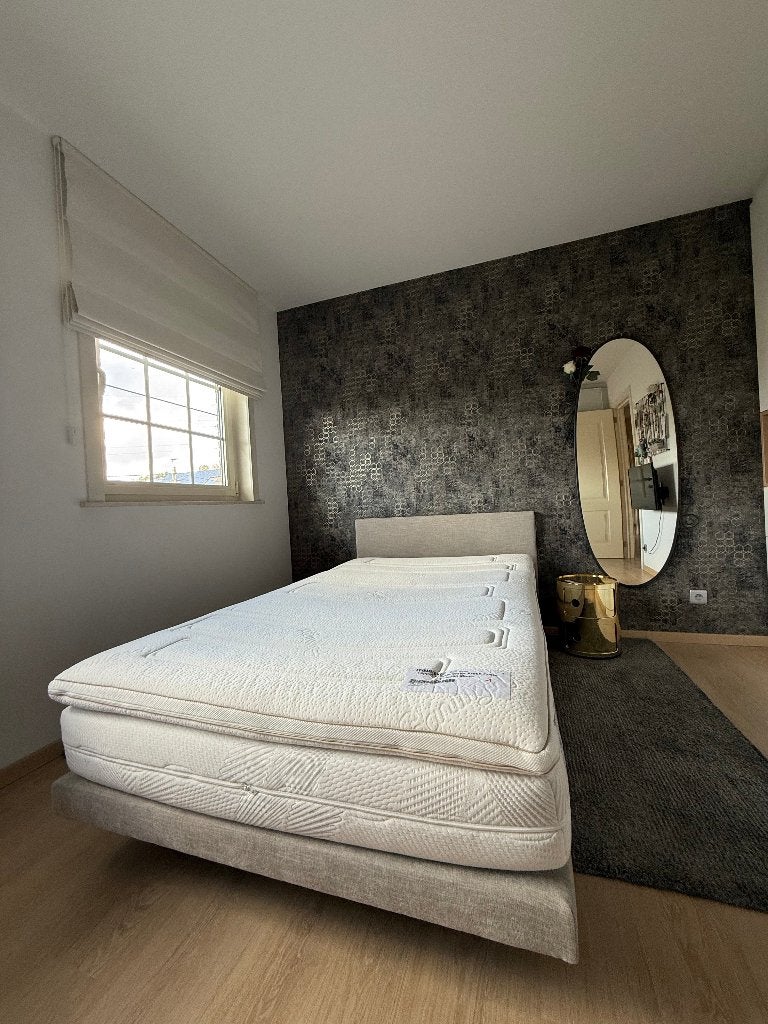 Mooie boxspring 120x200 cm inclusief matras en topper, Ophalen, Gebruikt, Twijfelaar, 120 cm