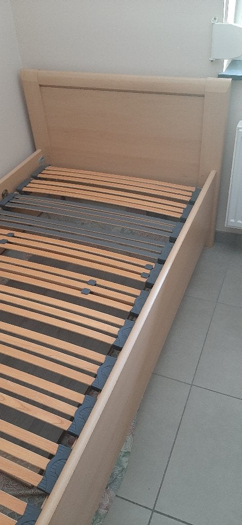 Eénpersoonsbed, Huis en Inrichting, Slaapkamer | Bedden, Ophalen, 100 cm, Eenpersoons, Bruin