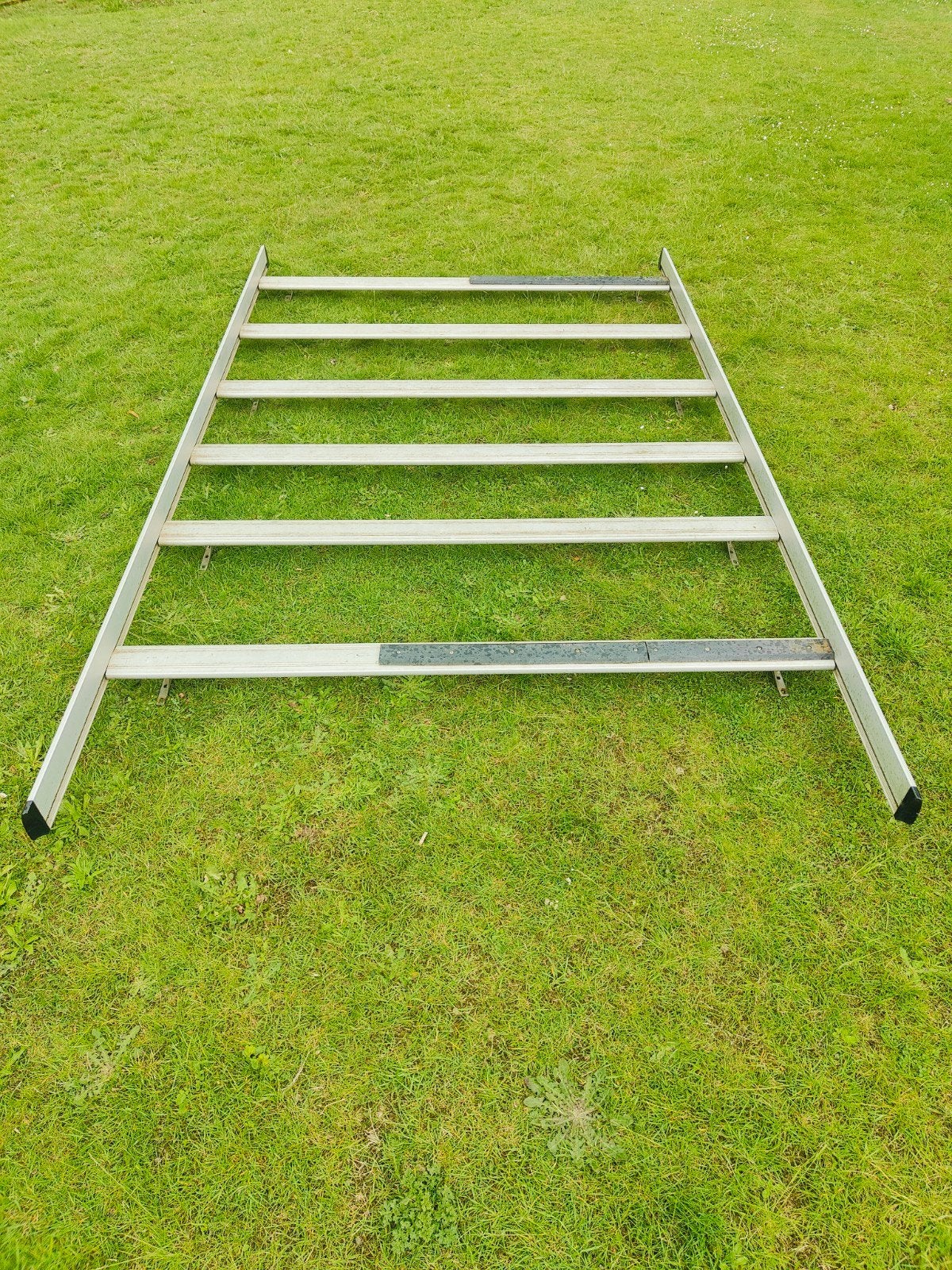 Stevig aluminium dakrek / ladderrek - Nissan, Renault, Opel, Autos : Divers, Porte-bagages, Utilisé, Enlèvement ou Envoi