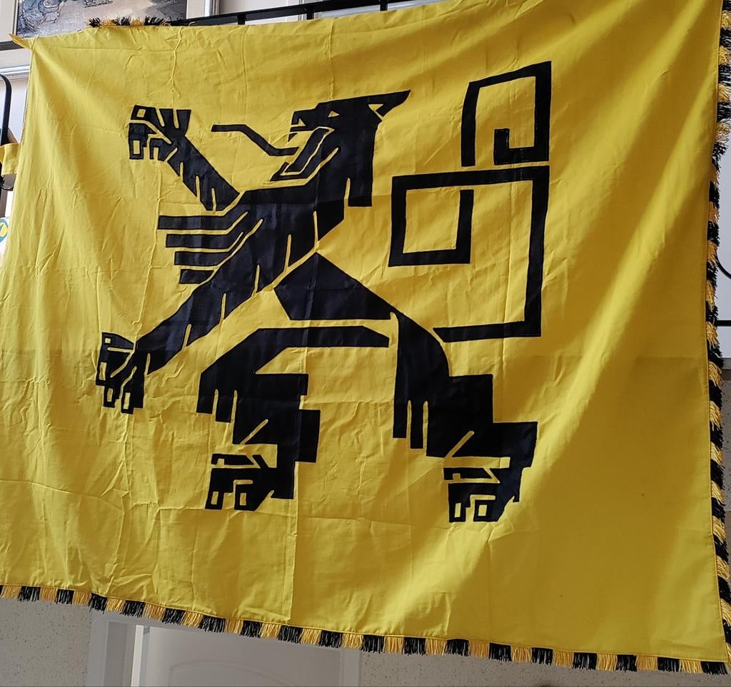 Langemarck vlag legioen katoen elite collaboratie soldaten, Ophalen of Verzenden, Landmacht, Vlag of Vaandel