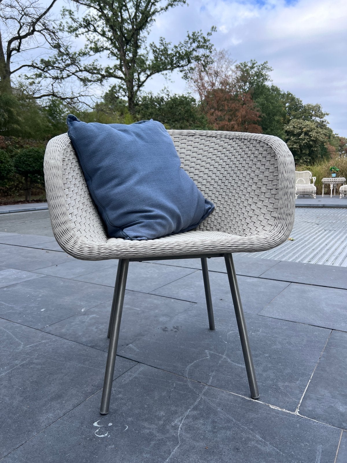 Set van 8 Shell Chairs – Jan des Bouvrie – wit, Enlèvement, Comme neuf