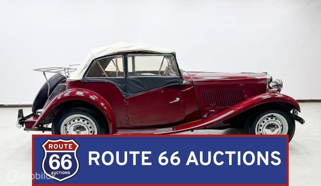 MG TD Midget | 1953 | Route 66 Auctions, Auto's, Zwart, Bedrijf, Handgeschakeld, Overige carrosserie
