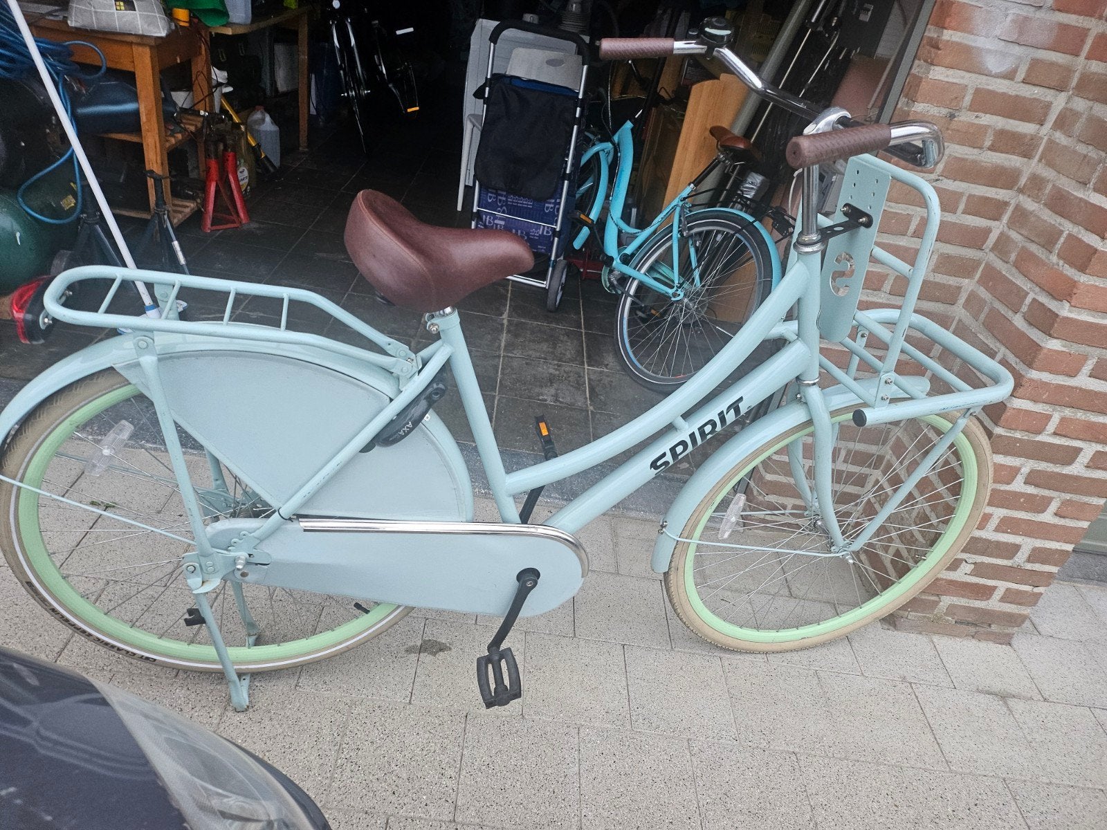 Spirit damesfiets lichtblauw – retro stadsfiets, Fietsen en Brommers, Ophalen, Zo goed als nieuw, Spirit