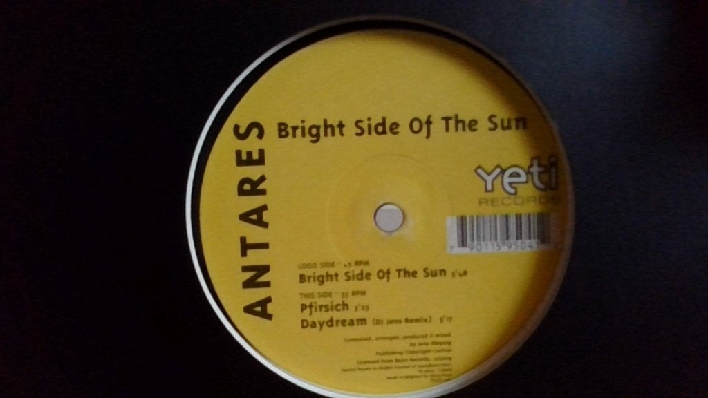 ANTARES " BRIGHT SIDE OF THE SUN ", Ophalen of Verzenden, Gebruikt, 12 inch, Techno of Trance