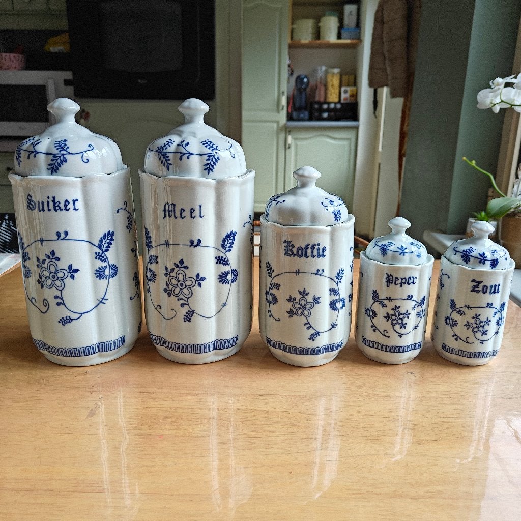 Porseleinen set bewaarpotten, Antiek en Kunst, Ophalen