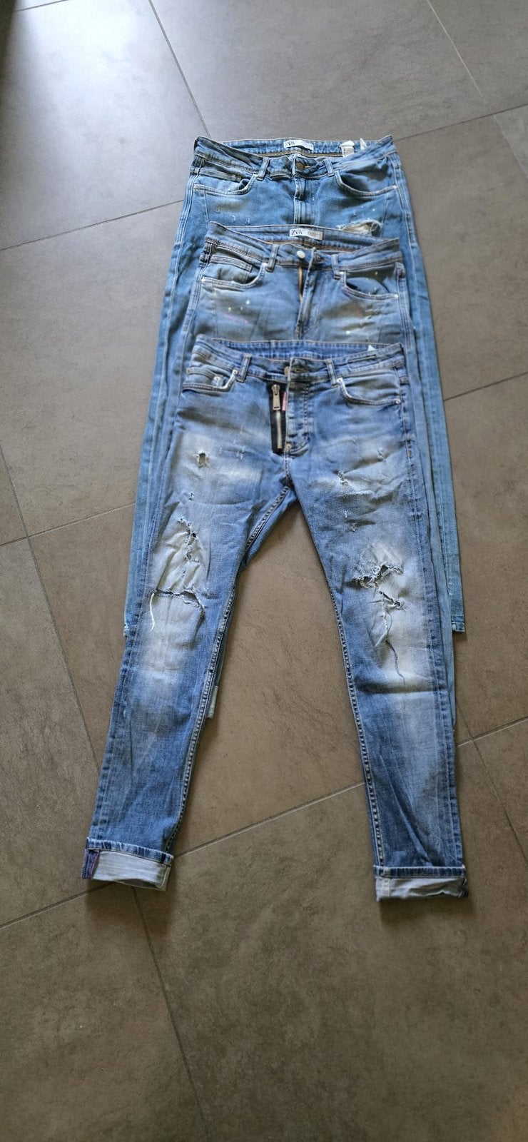 3 spijkerbroeken, zara en Dsquared2, Ophalen, Zo goed als nieuw