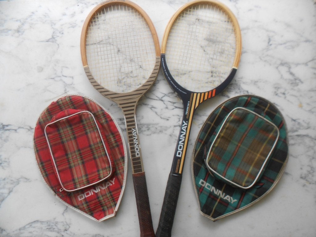 Donnay tennisracket (Donnay-hoezen) Vintage. xxx, Ophalen of Verzenden, Racket