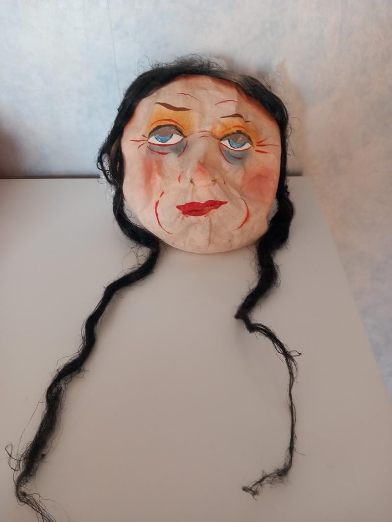 Vintage stoffen masker uit 1910, Ophalen of Verzenden