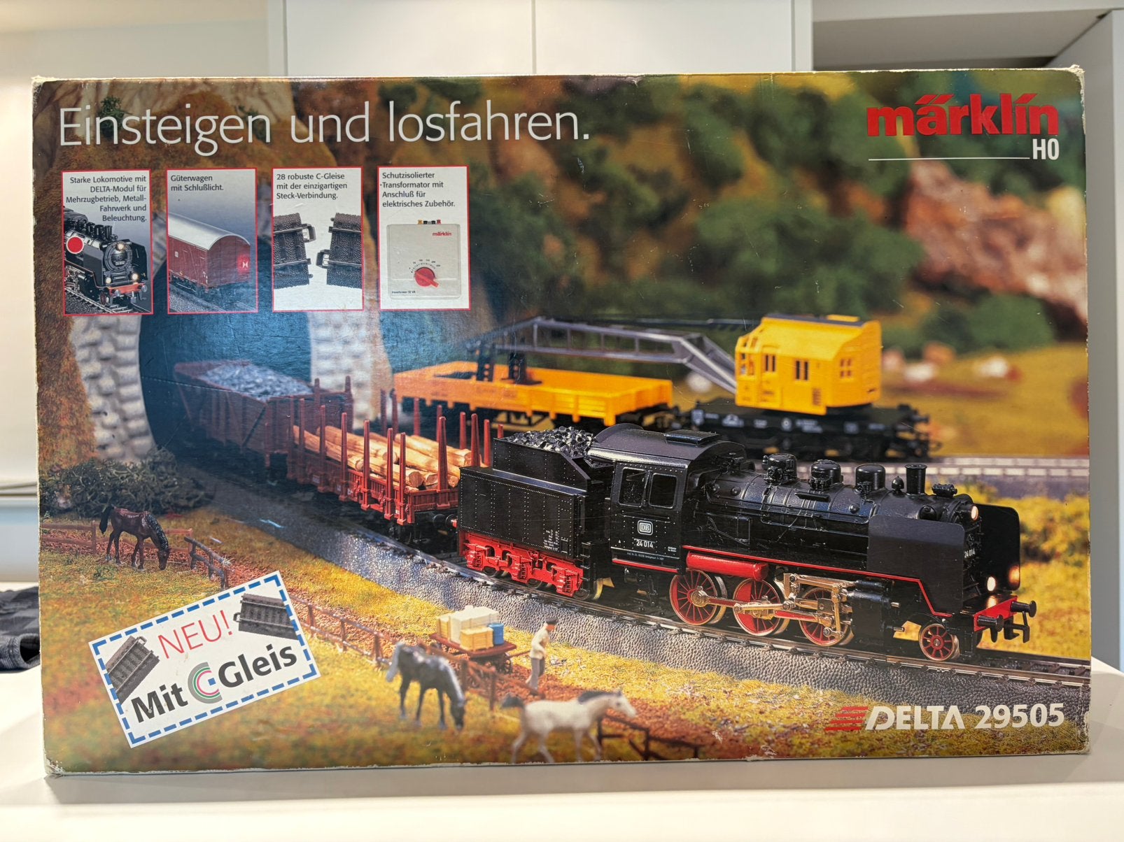 Märklin Delta 29505 H0 – compleet + treintjes jaren 70, Comme neuf, Enlèvement, Set de Trains, Courant continu ou Courant alternatif